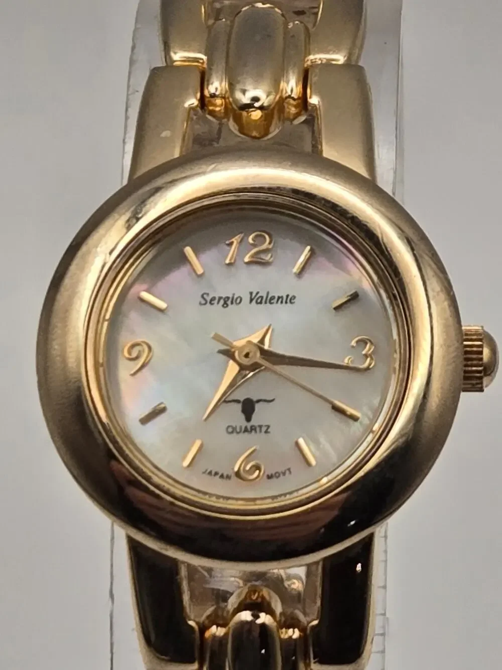 Sergio Valente Gold Tone Quartz Watch Date New Battery